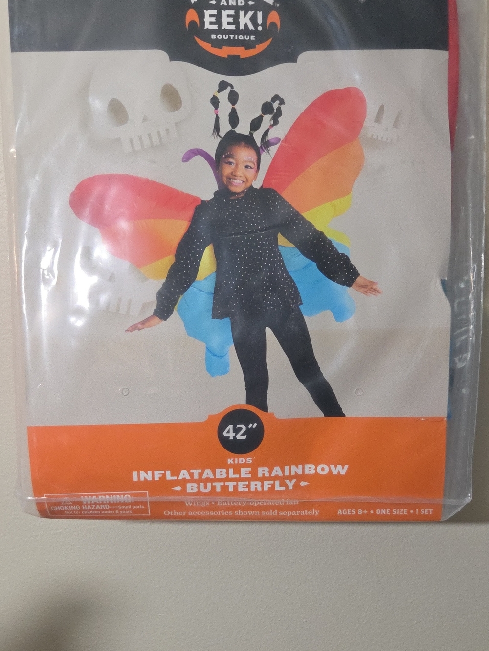 Hyde amd EEK!! Kids' Rainbow Inflatable Butterfly Costume - Multicolor